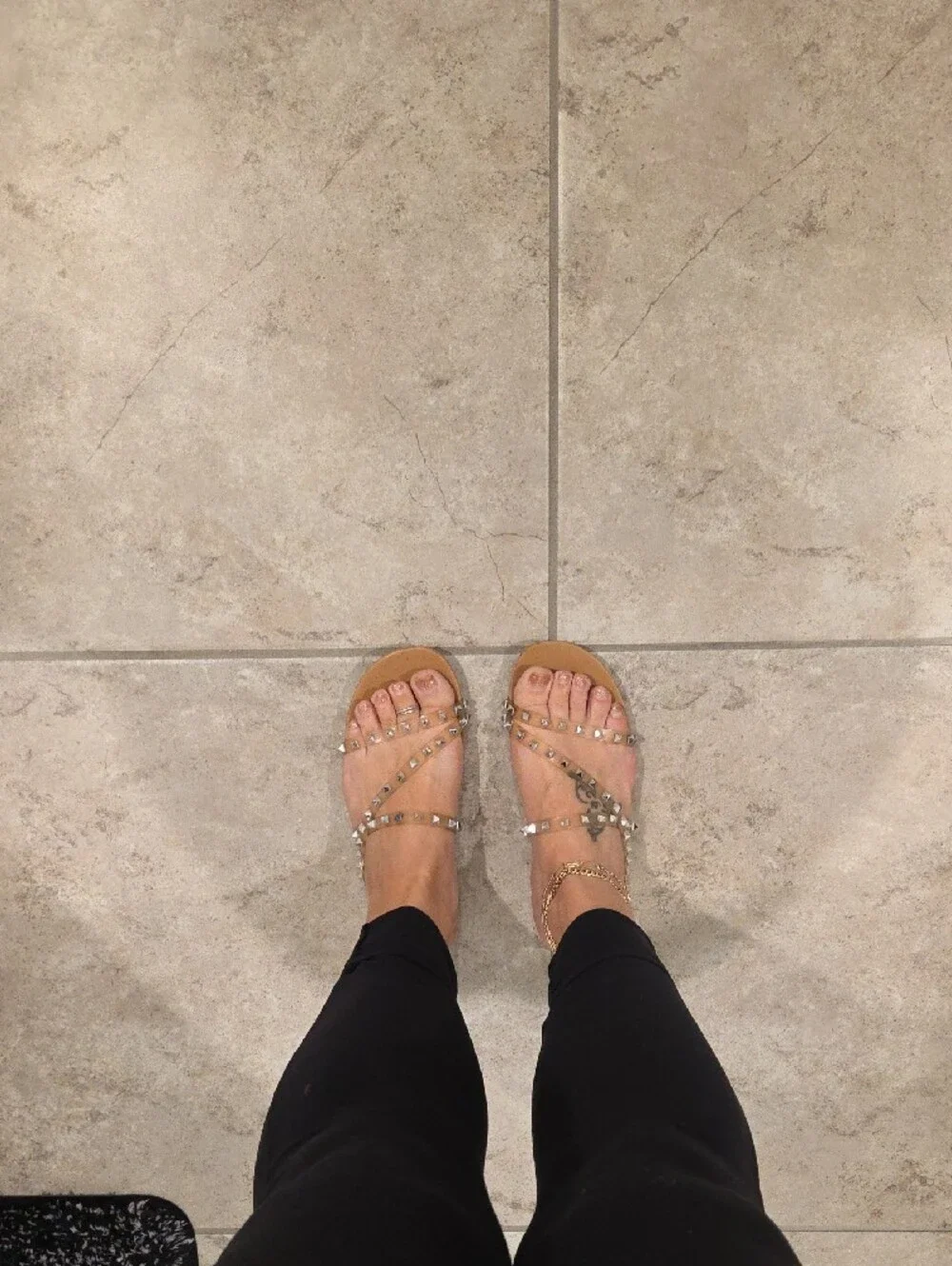 Steve Madden Studded Clear Strap Sandals